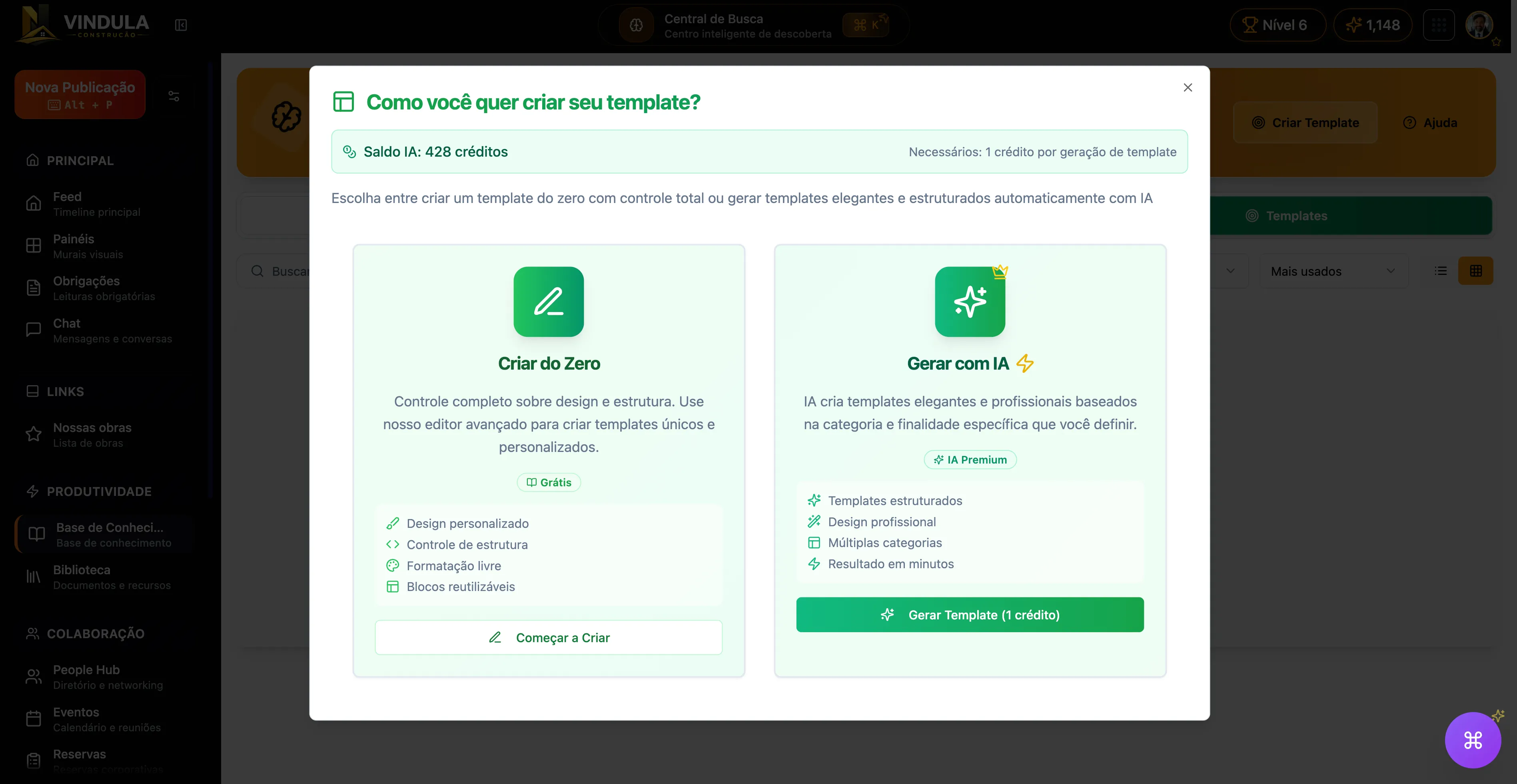 Criação de templates