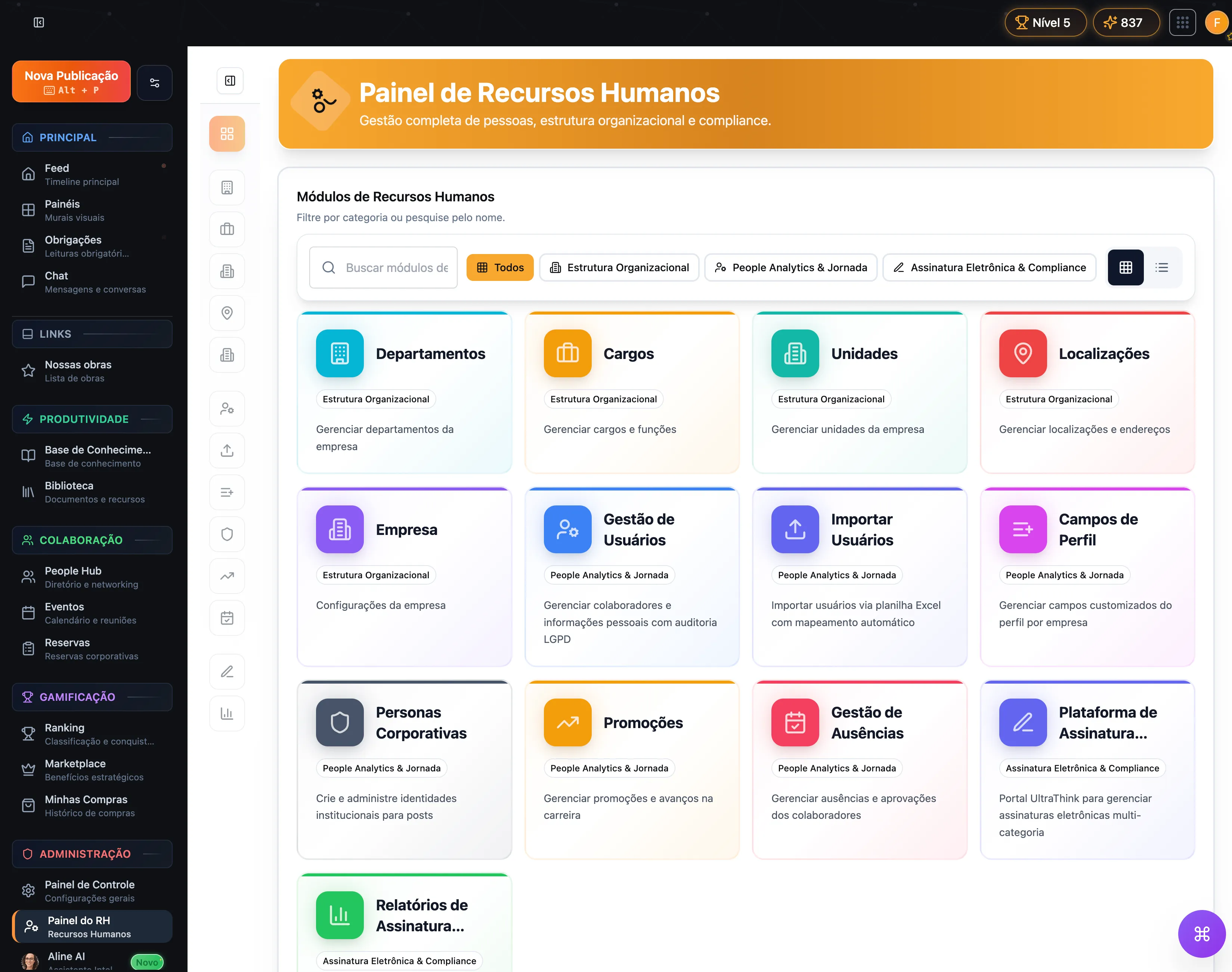 Painel de Recursos Humanos do Vindula
